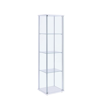 Coaster Bellatrix Rectangular 4-shelf Curio Cabinet White and Clear Model 951072