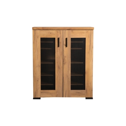 Coaster Bristol Metal Mesh Door Accent Cabinet Golden Oak Model 951107