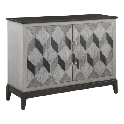 Coaster Gilles 2-Door Accent Cabinet Brushed Black and Grey Model 951839