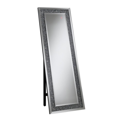 Coaster Carisi Rectangular Standing Mirror with LED Lighting Silver Model 961427