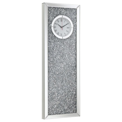 Coaster Minette Crystal Inlay Rectangle Clock Mirror Model 991033