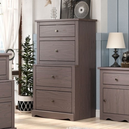 Furniture of America Stavros Rustic Solid with Wood Gray Chest Model AM7002GY-C