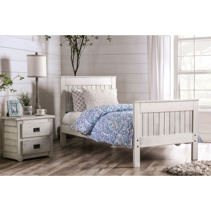 Rockwall Rustic Weathered White Full Bed Model AM7973WH-F-BED by Furniture of America