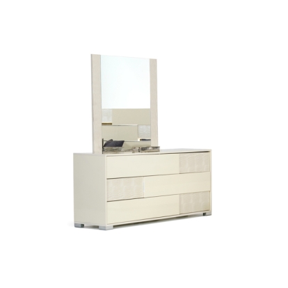 Modrest Monza Italian Modern Beige Mirror Mirror Beige furniture-00117507 Vig Furniture VGACANCONA-MIR-BGE