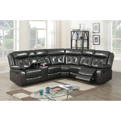 Poundex Manual Reclining Sectional Model F8750