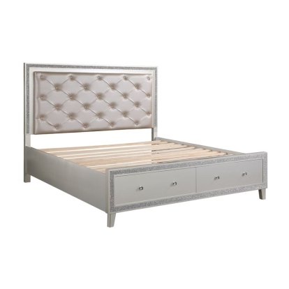 ACME Sliverfluff Queen Bed With Led & Storage Model BD00242Q