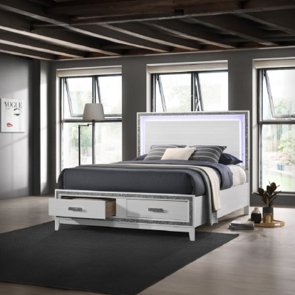 ACME Haiden Queen Bed With Led & Storage Model BD01425Q