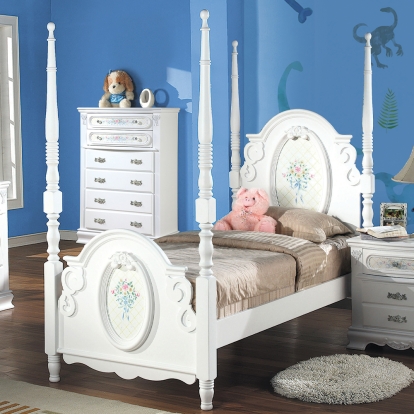 ACME Flora Twin Bed With Poster Model BD01638T