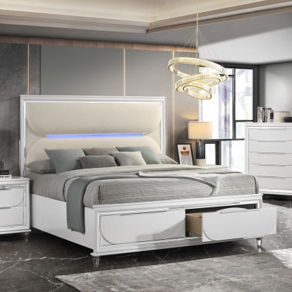 ACME Tarian Queen Bed With Led & Storage Model BD02317Q