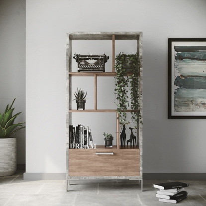 VIG Furniture Grey Shelf Unit SKU VGANBOSTON-BC - Product ID 75561