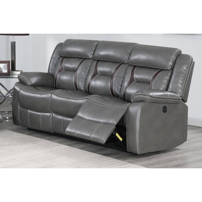 Poundex Power Reclining Sofa Model F86299