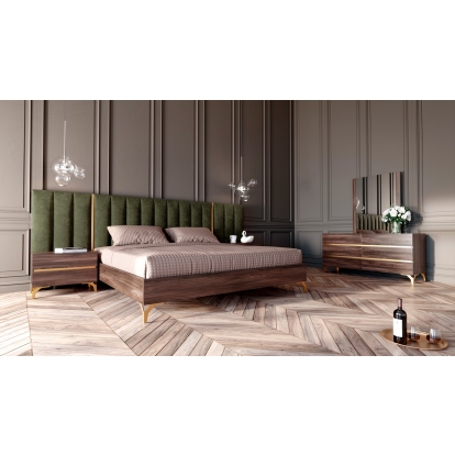 VIG Furniture Walnut Bedroom Set SKU VGACCALABRIA-SET - Product ID 76115|76116