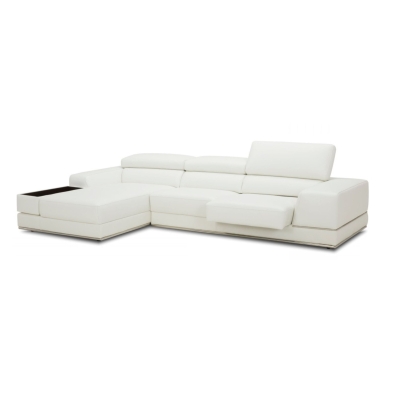 VIG Furniture White Sectional Sofa SKU VGKK1576-MINI-WHT-LAF - Product ID 77958