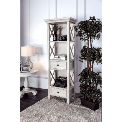 Aldora Antique White Pier Cabinet with 2 Doors Model CM-AC278 by Furniture of America