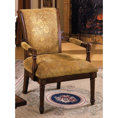 Stockton Antique Oak Accent Chair Model CM-AC6114 by Furniture of America