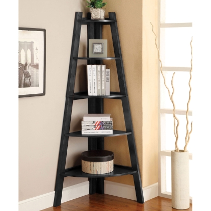 Lyss Black Ladder Shelf Model CM-AC6214BK by Furniture of America