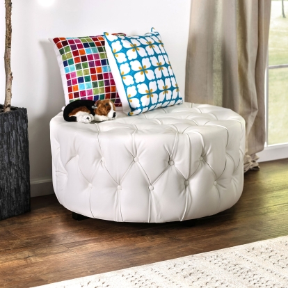 Latoya White Ottoman Model CM-AC6289WH by Furniture of America