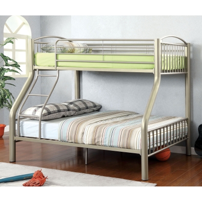 Lovia Metallic Gold Twin/Full Bunk Bed Model CM-BK1037TF by Furniture of America