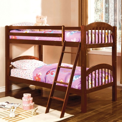 Coneysland Cherry Twin/Twin Bunk Bed Model CM-BK524-CH-BED by Furniture of America
