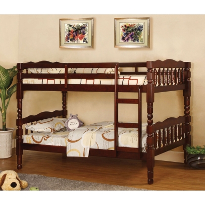 Catalina Cherry Twin/Twin Bunk Bed Model CM-BK606CH-BED by Furniture of America