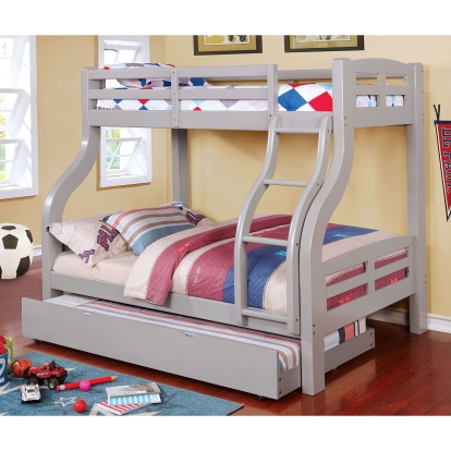 Solpine Gray Twin/Full Bunk Bed Model CM-BK618GY-BED by Furniture of America