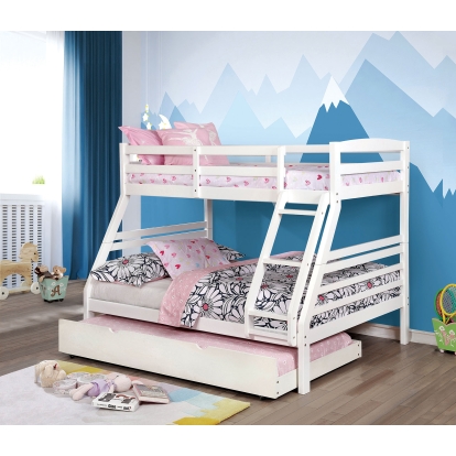 Elaine White Twin/Full Bunk Bed Model CM-BK634WH-TF-BED by Furniture of America