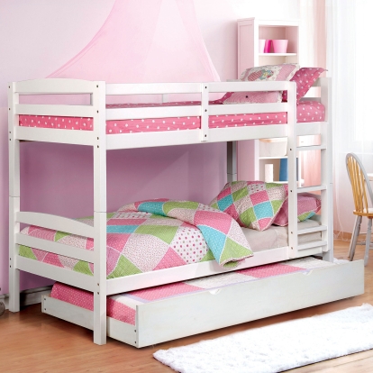 Elaine White Twin/Twin Bunk Bed Model CM-BK634WH-TT-BED by Furniture of America