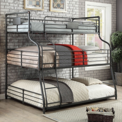 Olga Antique Black Twin/Full/Queen Bunk Bed Model CM-BK918-BED by Furniture of America