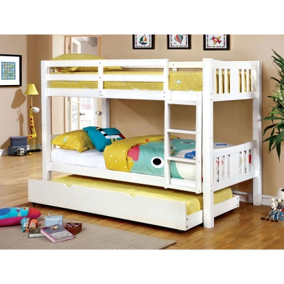 Cameron White Twin/Twin Bunk Bed Model CM-BK929WH-BED-VN by Furniture of America