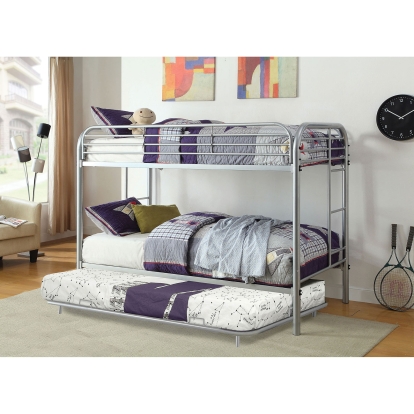Opal Silver Metal Trundle Model CM-BK931SV-TR by Furniture of America