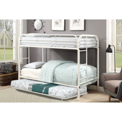 Opal White Twin/Twin Bunk Bed Model CM-BK931WH-TT by Furniture of America
