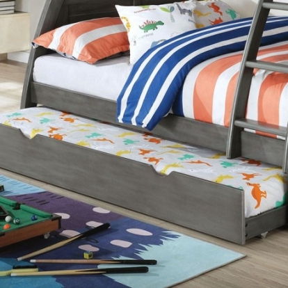 Furniture of America Hoople Transitional Solid with Wood Gray Trundle Model CM-BK963GY-TR