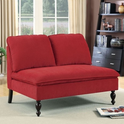 Furniture Of America Kenzie Traditional Fabric Red Bench | CM-BN1248RD