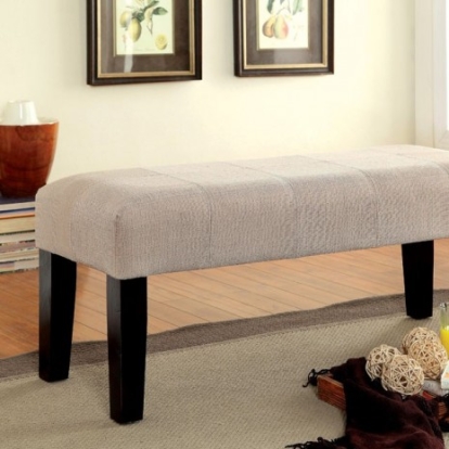 Furniture Of America Bury Contemporary Fabric Ivory Bench | CM-BN6006IV