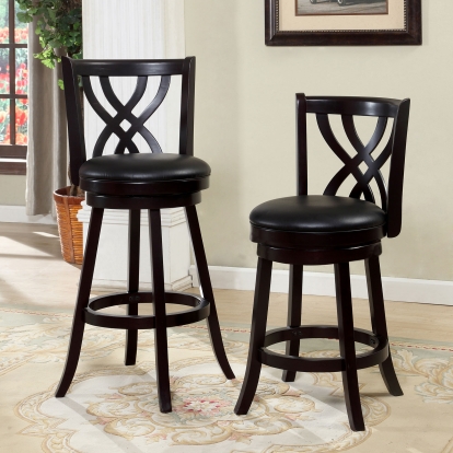 Wendel Espresso 24" Swivel Bar Stool Model CM-BR6242-24N by Furniture of America