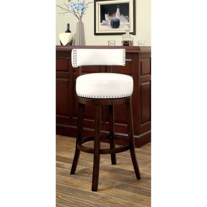 Shirley Dark Oak/White 29" Bar Stool Model CM-BR6251WH-29-2PK by Furniture of America