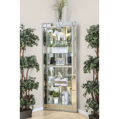 Chouteau Silver Curio Cabinet Model CM-CR151 by Furniture of America