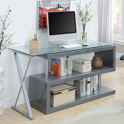 Acke Gray Computer Desk Model CM-DK6131GY by Furniture of America