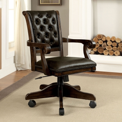 Kalia Brown Height-Adjustable Arm Chair Model CM-GM347AC by Furniture of America