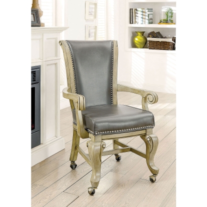 Melina Gray Arm Chair Model CM-GM367GY-AC-2PK by Furniture of America
