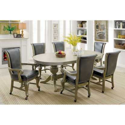 Melina Gray 7 Piece Dining Table Set Model CM-GM367GY-T-7PC by Furniture of America
