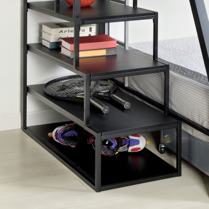 Clifton Silver/Gun Metal Storage Ladder Model CM-L1041 by Furniture of America