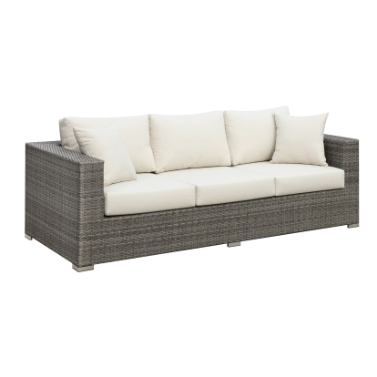 Somani Light Gray/Ivory Sofa with 2 Pillows Model CM-OS2128-E by Furniture of America