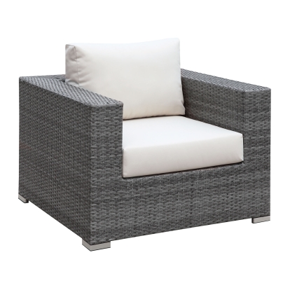 Somani Light Gray/Ivory Arm Chair Model CM-OS2128-I by Furniture of America