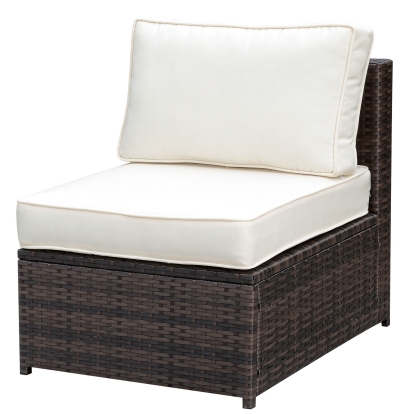 Ilona Brown/Beige Armless Chair Model CM-OS2136-H by Furniture of America