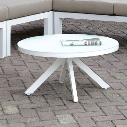 Sasha White Round Coffee Table Model CM-OS2138-C by Furniture of America