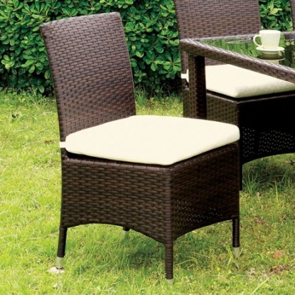 Furniture Of America Comidore Contemporary Aluminum White Side Chair (2/Box) | CM-OT1824WH-SC-2PK