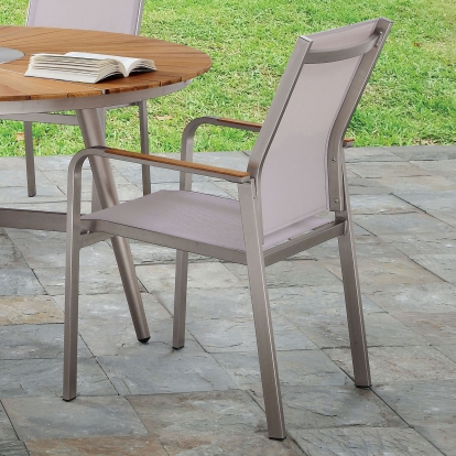 Arshana Gray/Champagne/Oak Arm Chair Model CM-OT1846-AC-2PK by Furniture of America