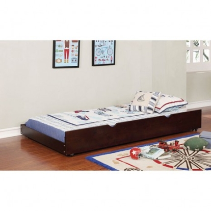 Furniture of America Omnus Transitional Solid with Wood Veneer Dark Walnut Large Trundle Model CM-TR452-XL-EXP