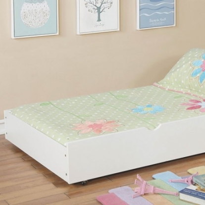 Furniture Of America Grano Transitional Solid Wood, Wood Veneer, Others White Trundle | FM-TR453-WH